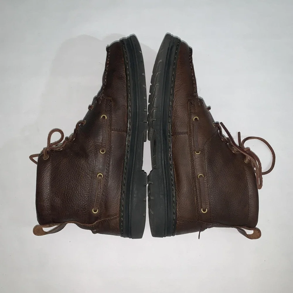 Justin Boots Mens Size 13M Brown Leather Chukka Ankle Lace Up Casual Shoes